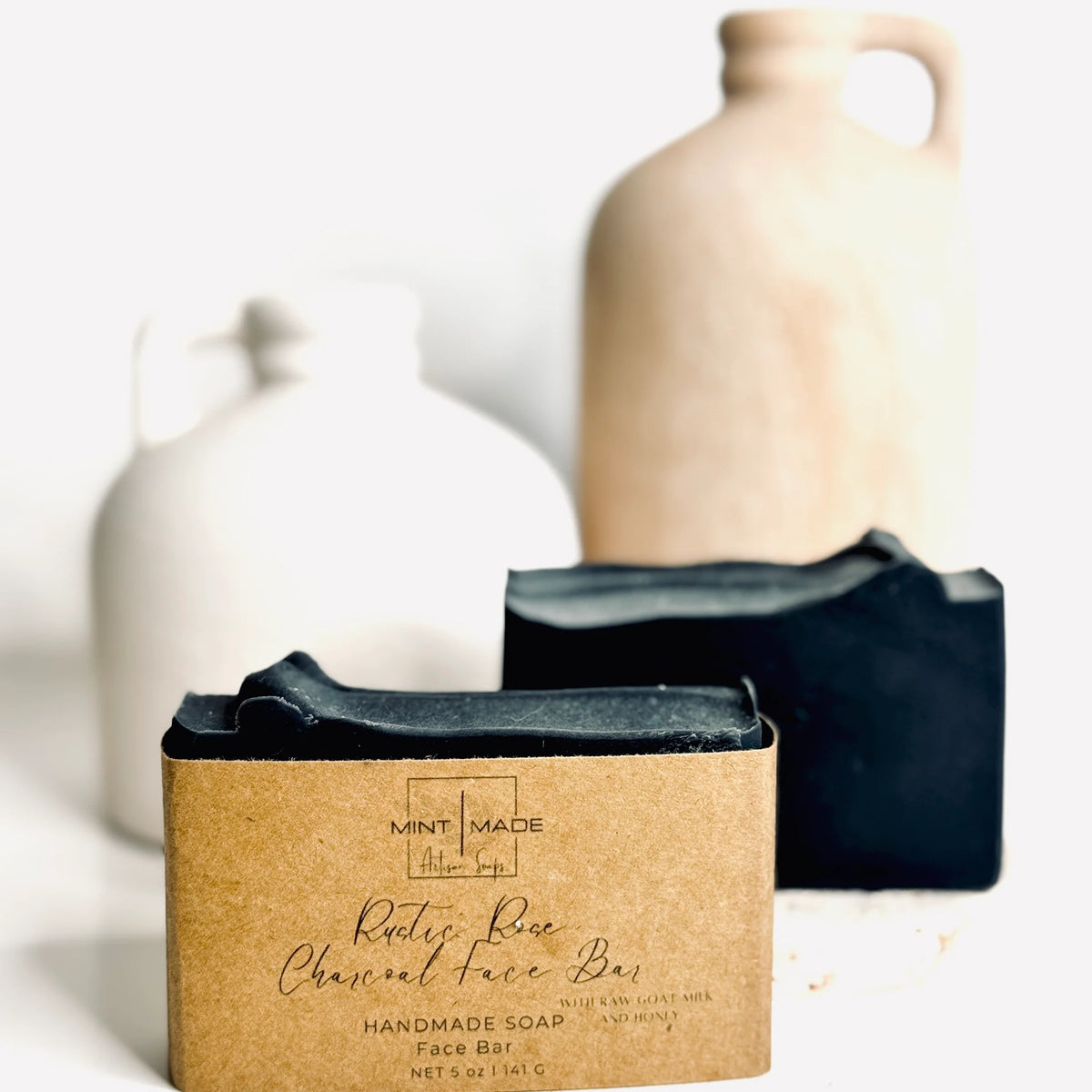 Rustic Rose Charcoal Handmade Face Bar