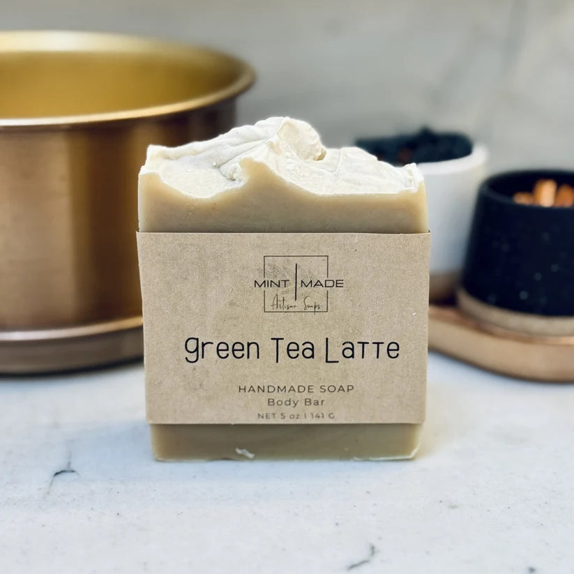 Green Tea Latte Handmade Soap | Matcha and Coconut Milk
