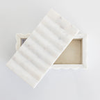 Fluted Box Marble Scallop Design