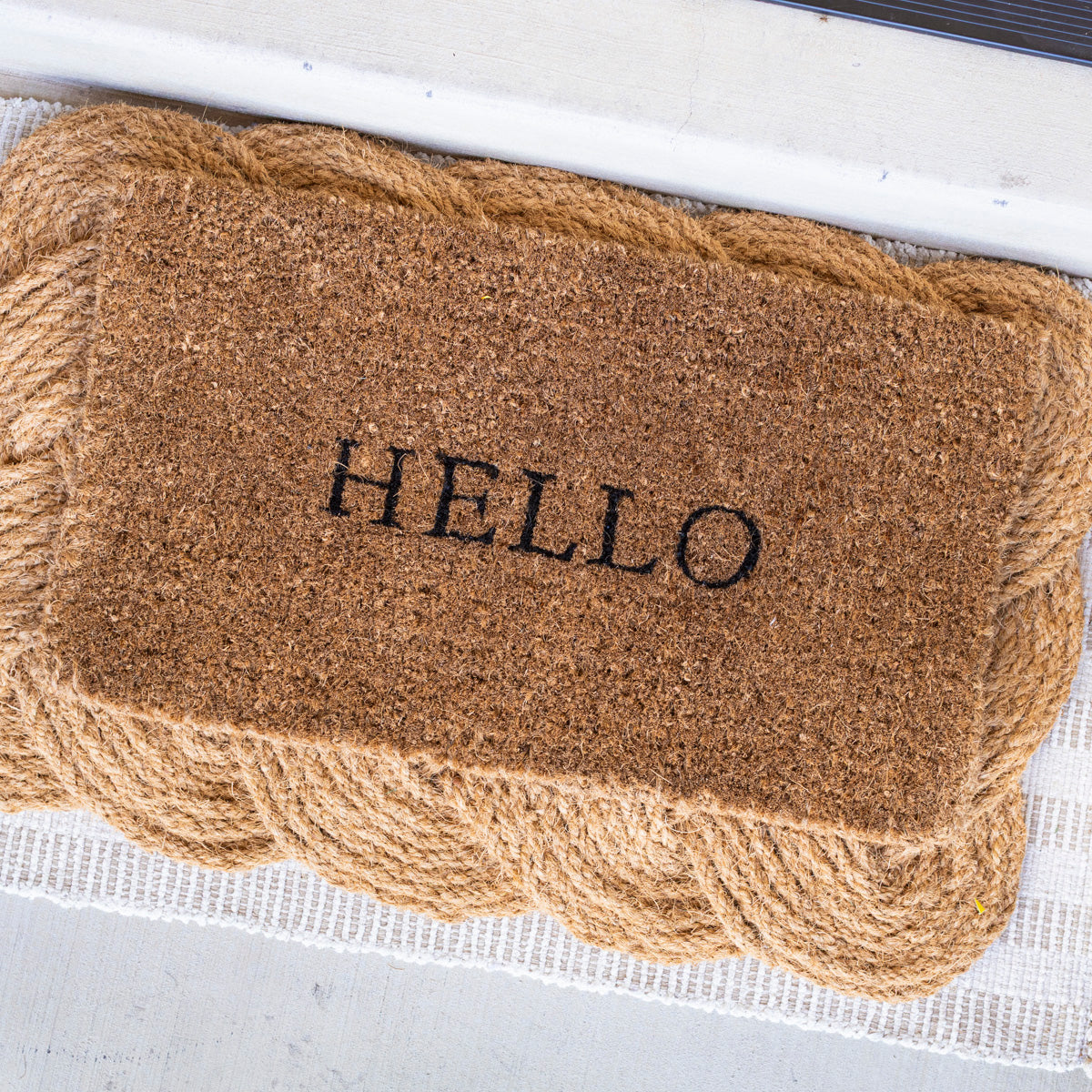Hello Coir Doormat