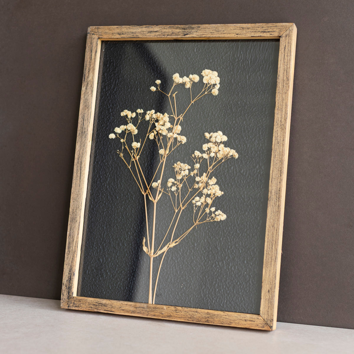 Botanical Study in Wood Frame