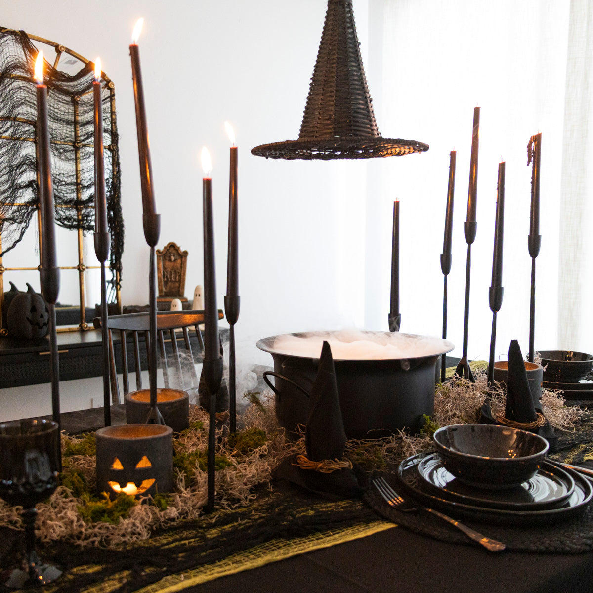 Natural Ratten Witch Hat