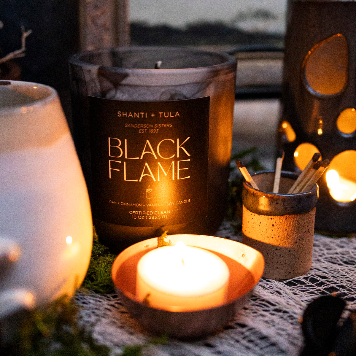 Black Flame Candle